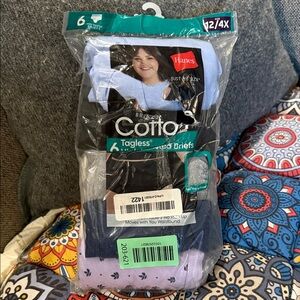 Just My Size Hanes Cotton Panties 6 Pack Size 12/4X Tagless Briefs